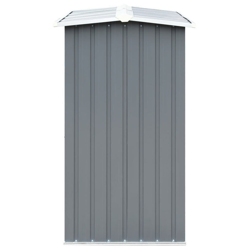 Outdoor Log Storage Shed 91cm Firewood Rack Steel w/ Raised Floor & Sloping Roof