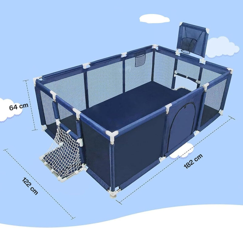 Baby Playpen Safety Gate Dark Blue