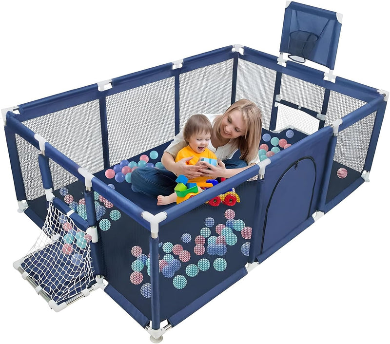 Baby Playpen Safety Gate Dark Blue
