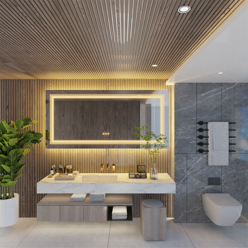 1400x700mm LED Bathroom Mirror RGB Anti-fog Aluminum