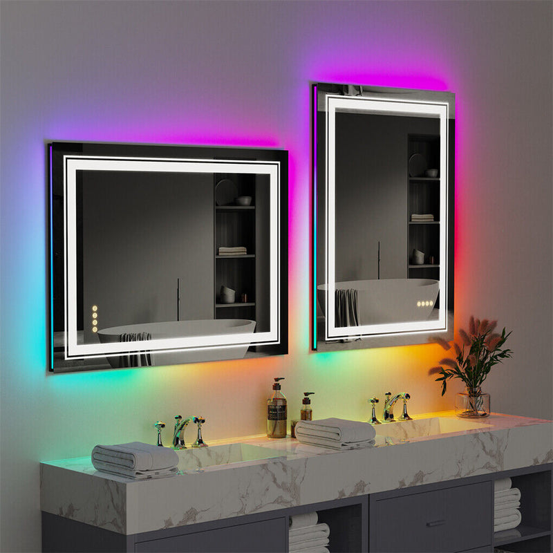 1400x700mm LED Bathroom Mirror RGB Anti-fog Aluminum