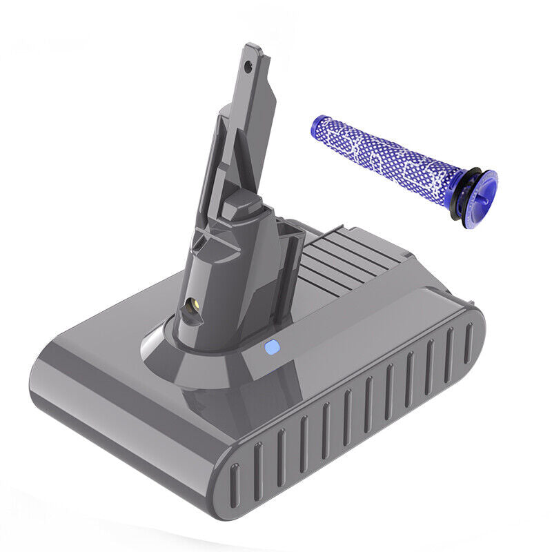 6500mAh Battery + Pre Filter for Dyson V7 SV11 Motorhead Pro Animal Fluffy