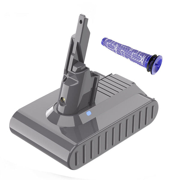 8000mAh Battery + Pre Filter for Dyson V7 SV11 Animal Fluffy