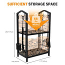 Steel Firewood Rack with Tools, Large Log Holder, 30cm Depth