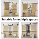 Sliding Barn Door Kit Heavy Duty Rust Resistant Single 2.44M