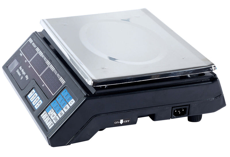 40KG Digital Kitchen Scale Metal Electronic Postal Platform