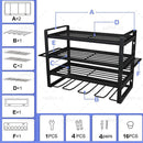 4-Layer Heavy Duty Drill Holder Wall Mount Tool Rack Organizer,