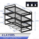 4-Layer Heavy Duty Drill Holder Wall Mount Tool Rack Organizer,