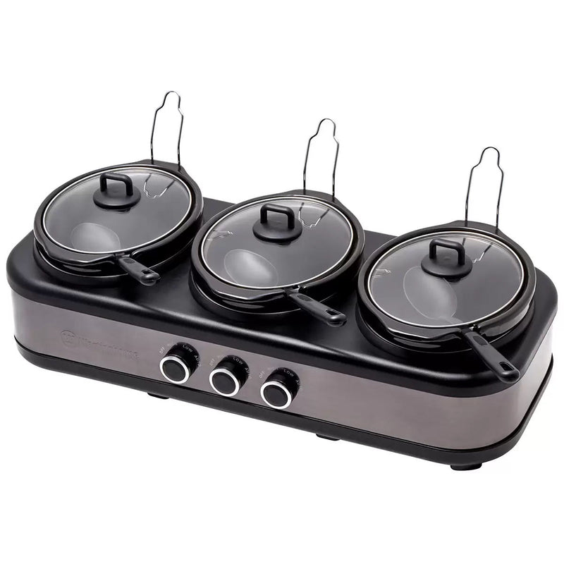 Westinghouse Slow Cooker Ceramic Pots 3 x 2.5L