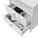 Modern LED Bedside table with USB and power socket white x 2