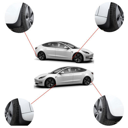 Tesla Y wheel cap 4 black and model Y front and rear PP TPE fender 4