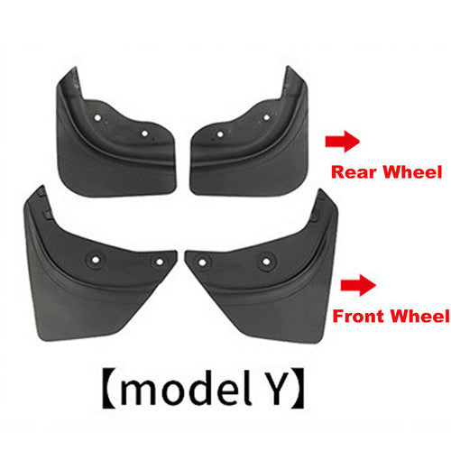 Tesla Y wheel cap 4 black and model Y front and rear PP TPE fender 4