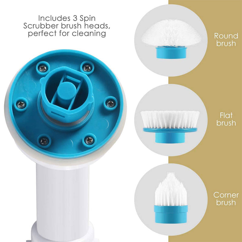 Electric Cordless Spin Scrubber Super Power Scrubber Turbo Scrub Clean Brush