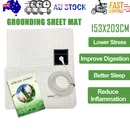 Bed Earthing Sheet Grounding Sheet Mat Large Bed Sheet Flat Sheet W/AU Plug 153x203cm