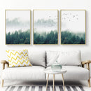 Wall Art 50cmx70cm Mystical Forest  3 Sets Gold Frame Canvas