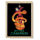 Wall Art 60cmx90cm Bitter Campari Gold Frame Canvas