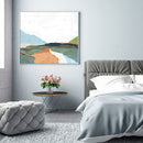 Wall Art 50cmx50cm April Morning White Frame Canvas