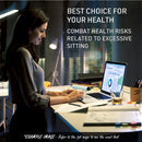 FORTIA Sit To Stand Up Standing Desk, 150x75cm, 72-118cm, Height Adjustable, 50kg Rated, White Oak Style/Silver Frame