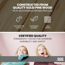 KINGSTON SLUMBER Single Bunk Bed Frame, Solid Pine 2-in-1 Modular Design, Converts to 2 Single Beds, For Kids, Grey