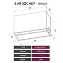 EUROCHEF 60cm Undermount Rangehood Stainless Steel, Quiet 3-Speed, 3-Layer Dishwashable Filter, LED Lights EUR60S