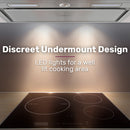 EUROCHEF 60cm Undermount Rangehood Stainless Steel, Quiet 3-Speed, 3-Layer Dishwashable Filter, LED Lights EUR60S