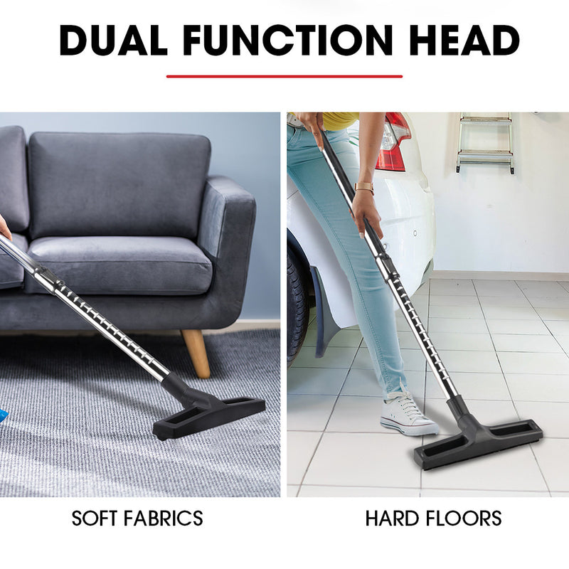BAUMR-AG 30L Cordless Wet & Dry Vacuum Cleaner Kit, with 4Ah battery and Charger, Blower, HEPA Filter, Accessories, Stainless Steel, for Car, Home, Garage