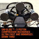 UNIMAC 115PSI 150L 7.5kW Industrial Electric Air Compressor, 20A 415V 3-Phase