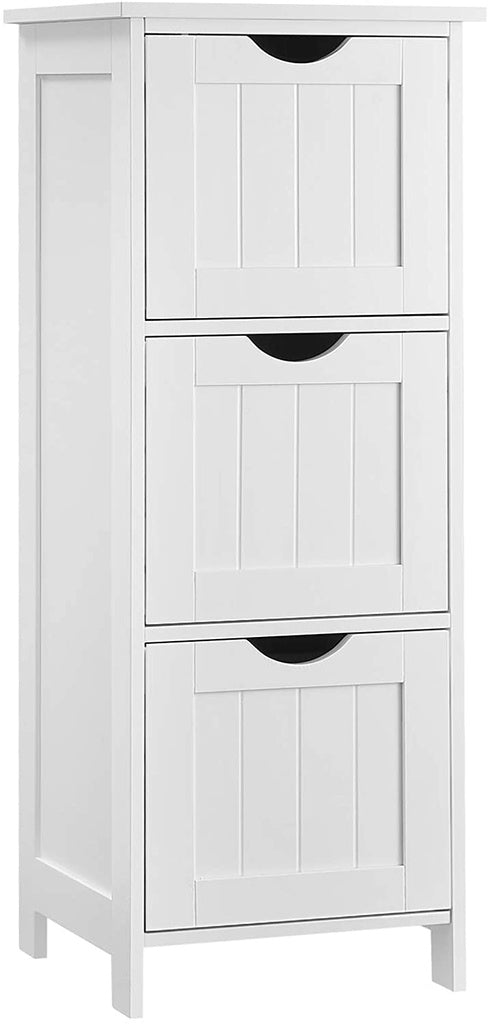 VASAGLE Floor Cabinet with 3 Drawers White