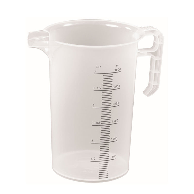 3L Measuring Jug Heavy Duty Clear Plastic Propylene Food Grade BPA 5 Pro-Jug