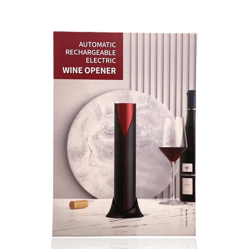 Rechargeable Automatic Wine Bottle Opener - Cordless Corkscrew - Foil Cutter