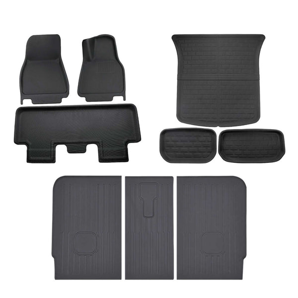 Social Hike 9x Floor Mats Compatible with Tesla 2021-2023 Y Model Electric Car