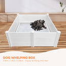 Dog Whelping Box 1.15m x 1.15m x 0.48m - Puppy Birthing PVC Pen