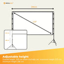 120” Portable Movie Projector Screen - Outdoor Indoor 16:9 4K Tripod Stand Case