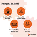 Tooleroo Clothes Drying Rack Tri-Fold Wall-Mount Space-Saving Laundry Hanger