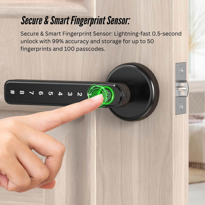 Digital Smart Door Lock Handle - 5in1 Keypad Home Entry Security System