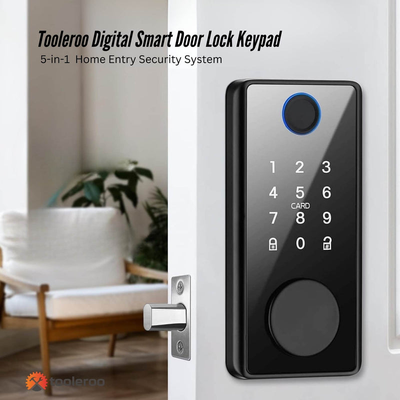 Digital Smart Door Lock Keypad - 5-in-1  Home Entry Security System