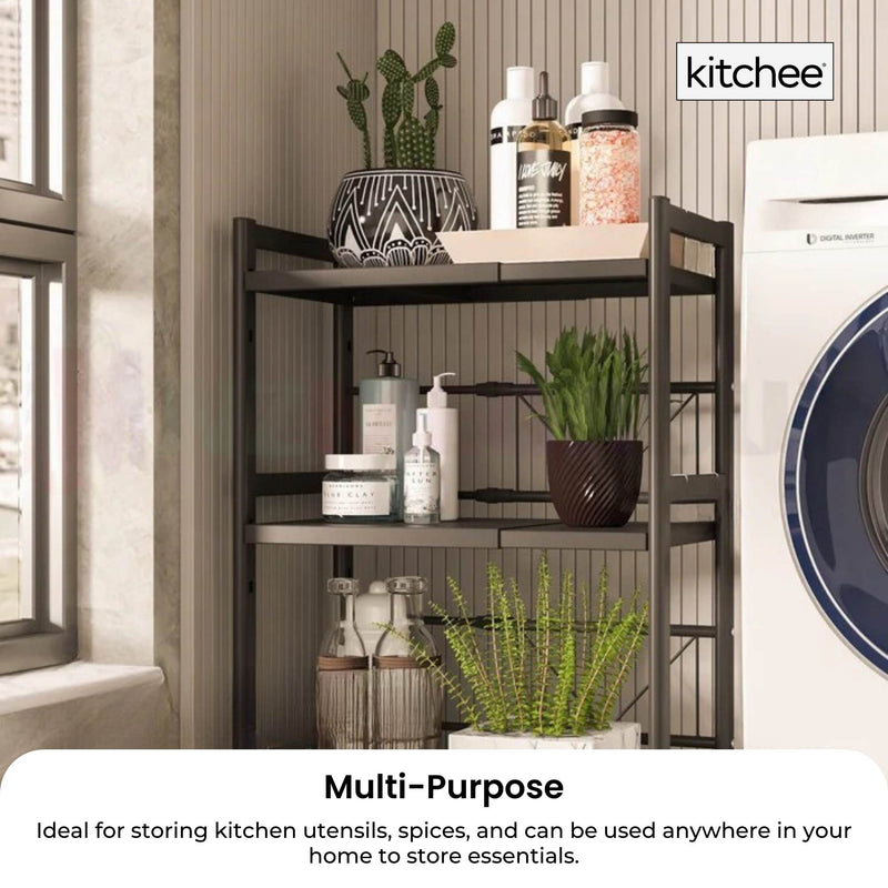 Microwave Double Shelf - Expanding Storage Rack Kitchen Organiser Stand