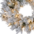Christabelle 61cm Snowy Atica Pre-Lit Warm White LED Snowy Finish Christmas Wreath