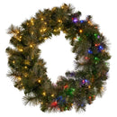 Christabelle 76cm Battery-operated Split Christmas Wreath Glittery Gold Pine