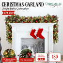 Christabelle 274cm Battery-operated Christmas Garland Jingle Bells Collection