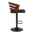 Bentwood Walnut Barstool Leather Seat And Metal Base