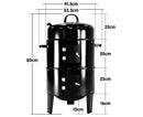 3-in-1 Charcoal BBQ Smoker