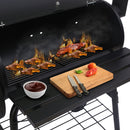 2-in-1 Outdoor Barbecue Grill & Offset Smoker