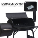 2-in-1 Outdoor Barbecue Grill & Offset Smoker