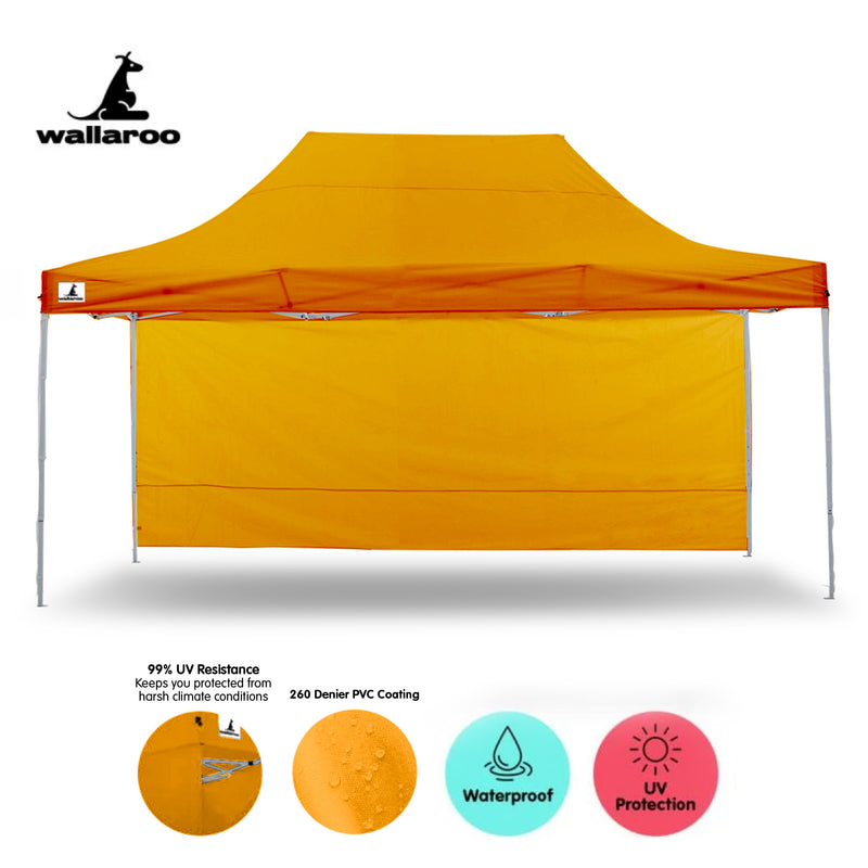 Wallaroo Gazebo Tent Marquee 3x4.5m PopUp Outdoor Orange