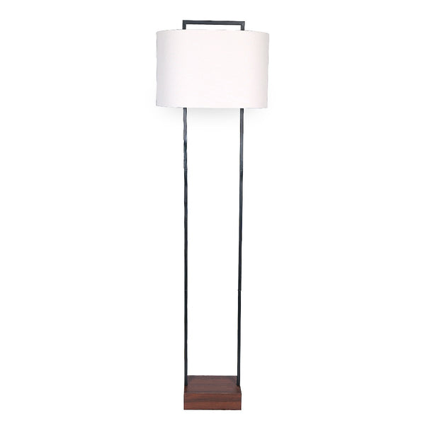 Sarantino Wood Floor Lamp in Cherry Finish