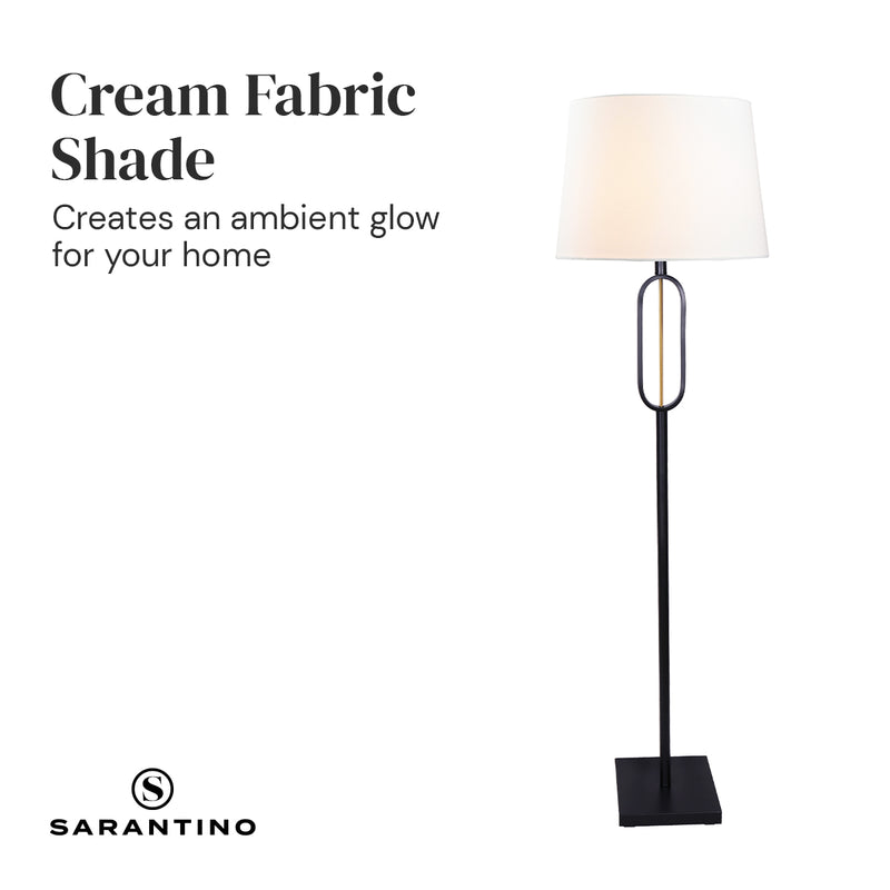 Sarantino Classic Floor Lamp with Empire Shade