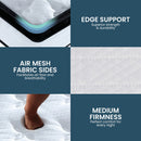 Laura Hill King Mattress Bed Size Euro Top 5 Zone Spring Foam 32cm Bedding Pocket