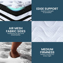 Laura Hill King Mattress Bed Size Euro Top 5 Zone Spring Foam 34cm Bedding