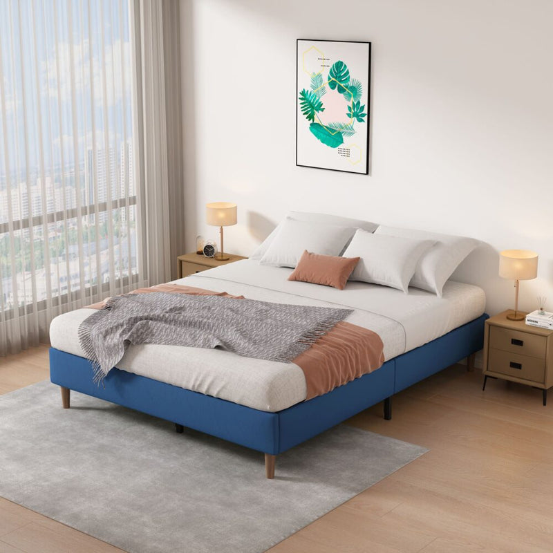 Velvet Blue Bed Frame – Single